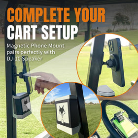DESERT FOX GOLF compact footprint saves cart space for essentials