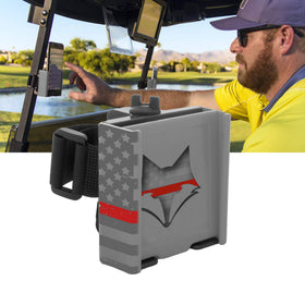 DESERT FOX GOLF Phone Caddy with American flag holder secures your cart phone