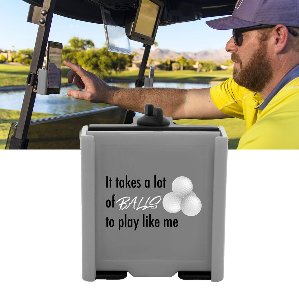 DESERT FOX GOLF Phone Caddy cart attachment securely holds your phone for yardage