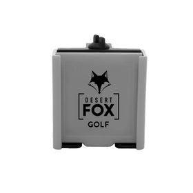 DESERT FOX GOLF Phone Caddy Gray in-use demonstrates quick app access on the course.