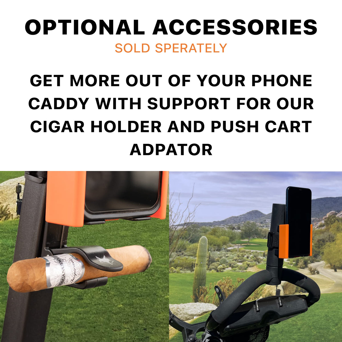 DESERT FOX GOLF Phone Caddy on course helps stay connected