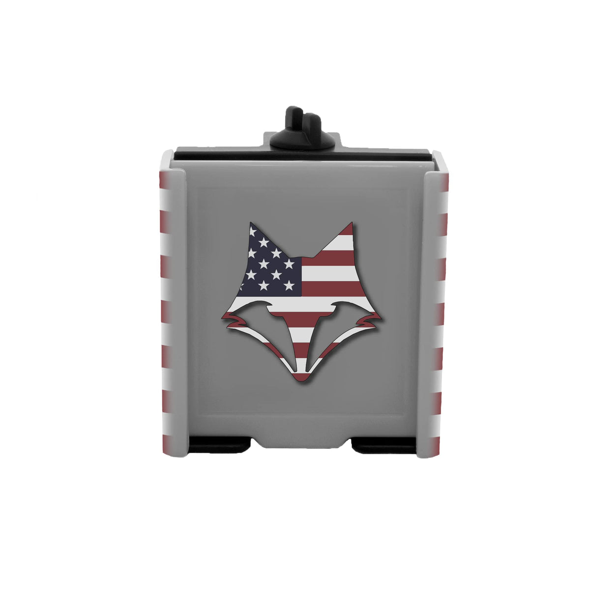 DESERT FOX GOLF Phone Caddy secures devices with Velcro strap during rough rides.