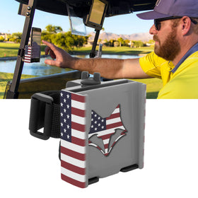 DESERT FOX GOLF Phone Caddy with universal fit keeps your phone secure on the golf cart.