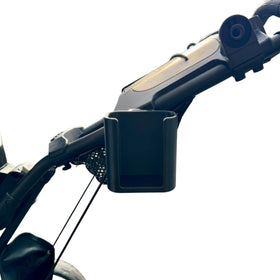 Designs By Brodhead RangeFinder holder on cart demonstrating quick tool-free installation.