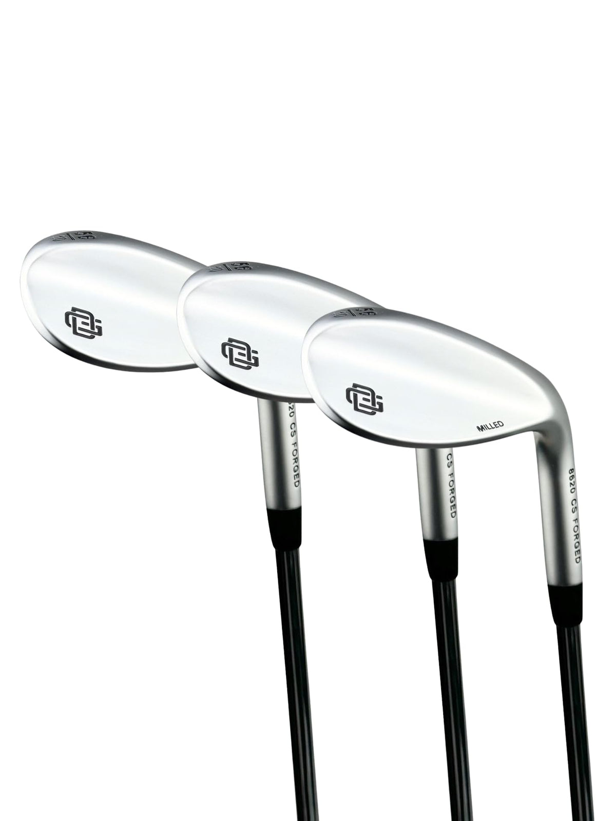 Detroit Golf Co. wedge 52° loft milled face for precise spin and control.