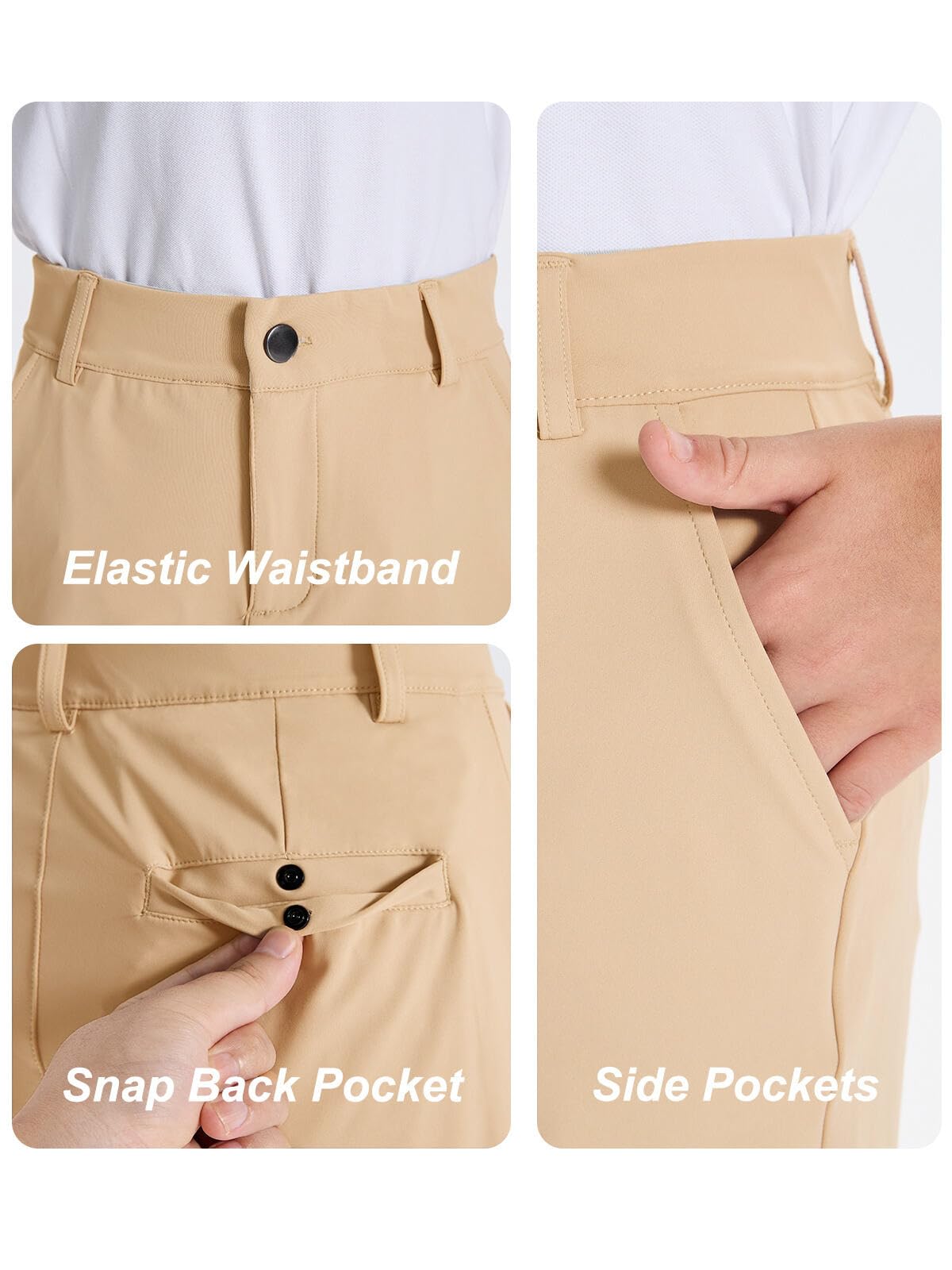 DEVOROPA elastic waistband provides flexible fit and easy dressing for growing children