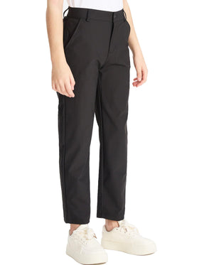 DEVOROPA Youth Boys Golf Pants Quick Dry with elastic waistband for easy wear.