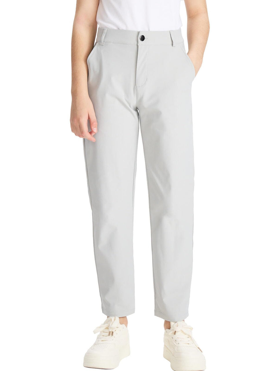 DEVOROPA youth golf pants with quick-dry fabric for all-day comfort on the course.