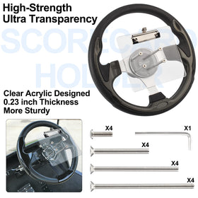 Dewkake 6-hole steering wheel scorecard fits most carts.
