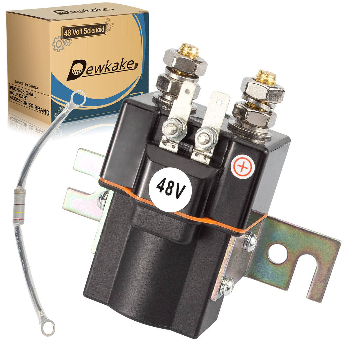 Dewkake Club Car 48V four-terminal solenoid coil for DS and Precedent carts, compatible replacement