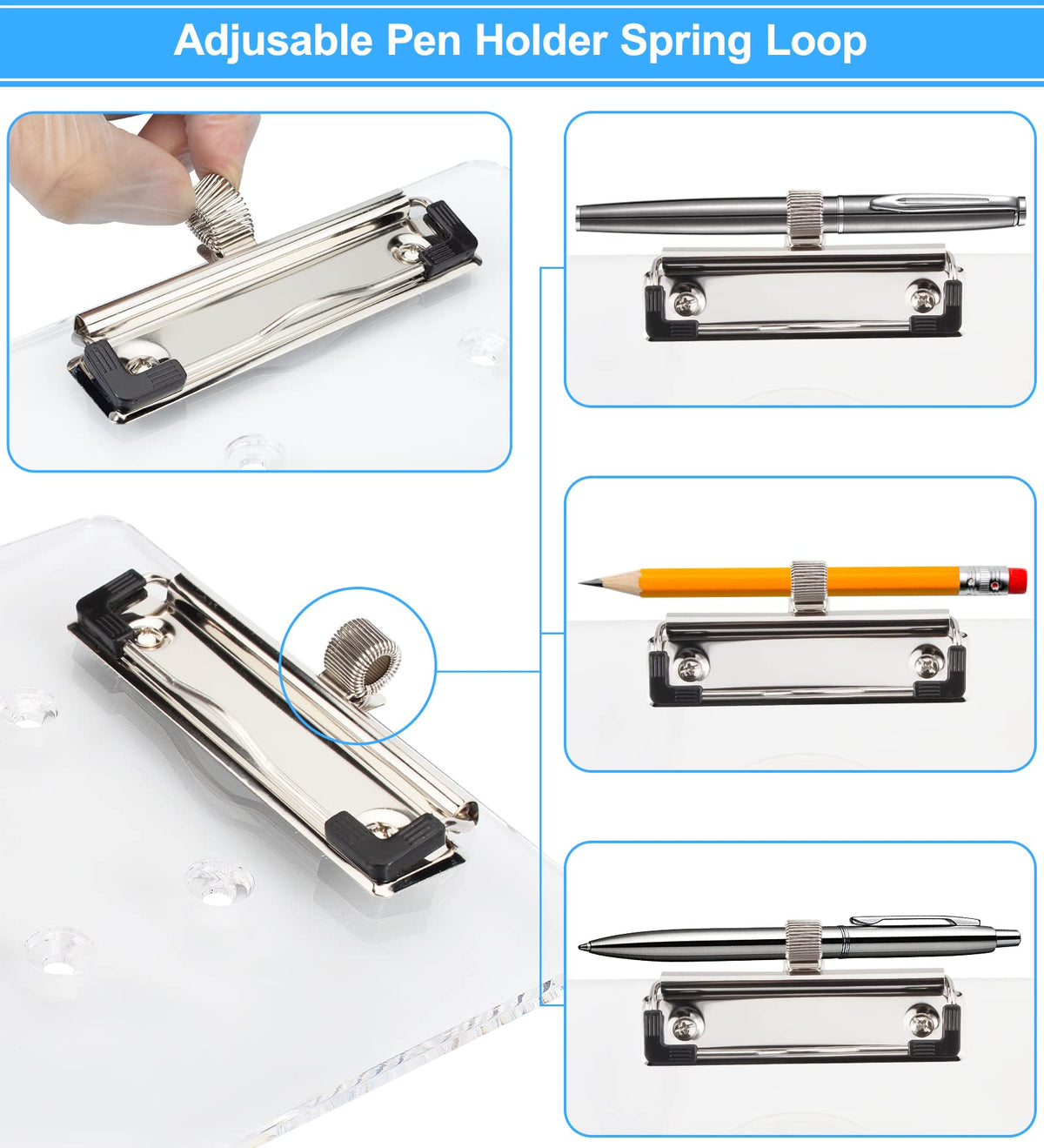 Dewkake pencil holder integrated with scorecard for easy pencil access during play.
