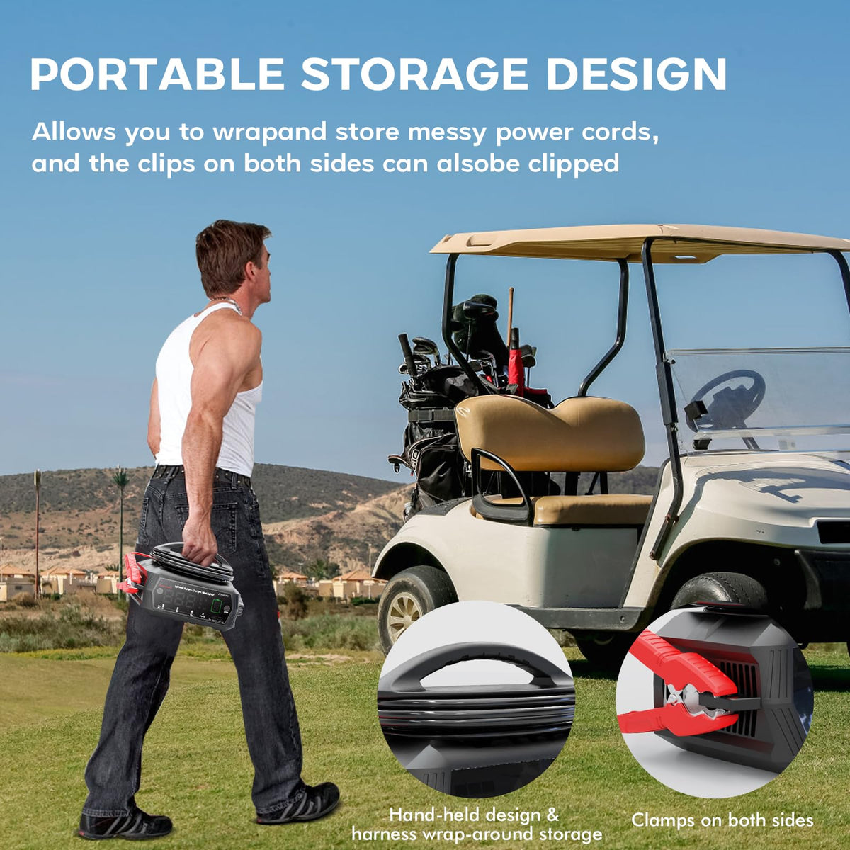 Dght 36V charger operating at 18A delivers faster Club Car charging.
