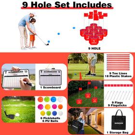 DHXGON Backyard Golf Game flag sticks improve target visibility for all ages