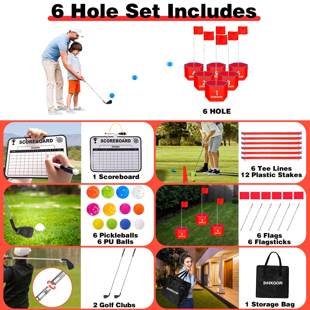 DHXGON foldable holes enable quick course setup