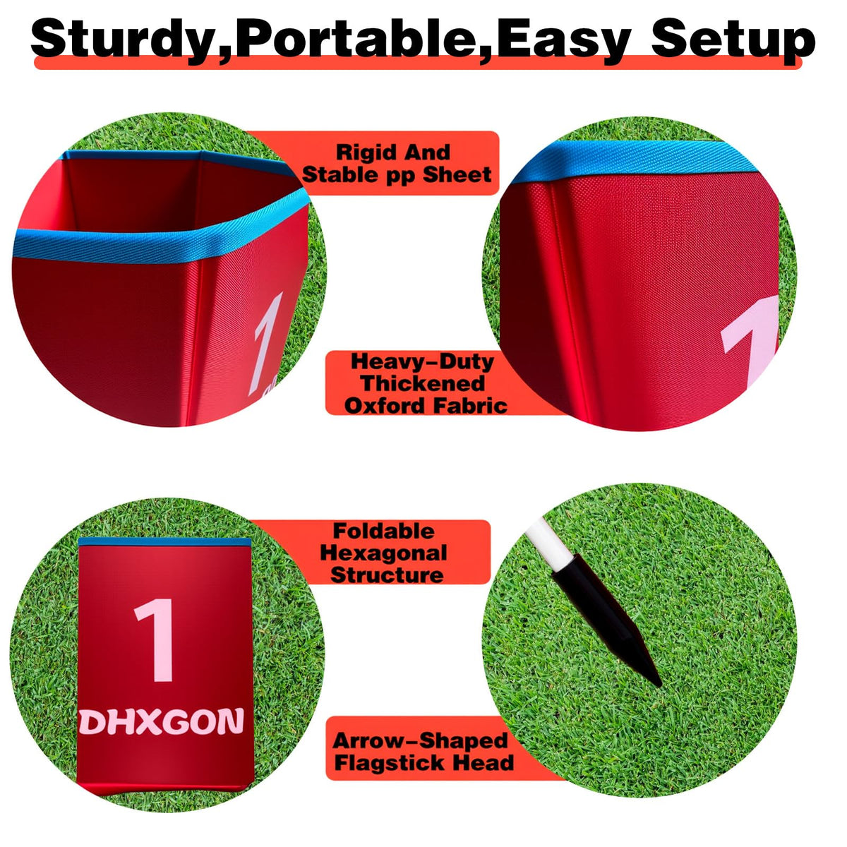 DHXGON Backyard Golf Game PU balls durable play on lawn and beach
