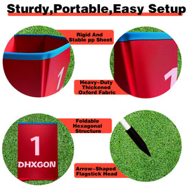 DHXGON Backyard Golf Game PU balls durable play on lawn and beach