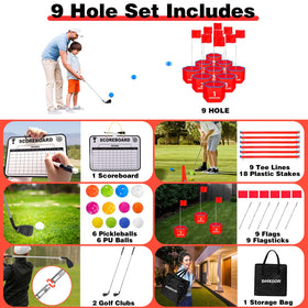 DHXGON foldable holes assembly enables portable course setup for on-the-go play.