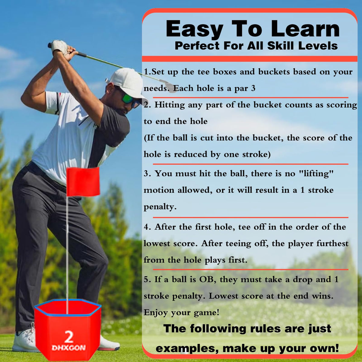 DHXGON stainless steel golf clubs show sturdy, reliable play and safe setup.