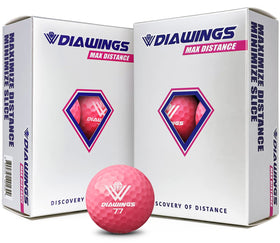 Diawings Max Distance ball front view showing potential for straighter flight and distance