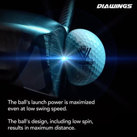 Diawings Max Distance ball six-pack packaging showcasing convenient bag-ready design
