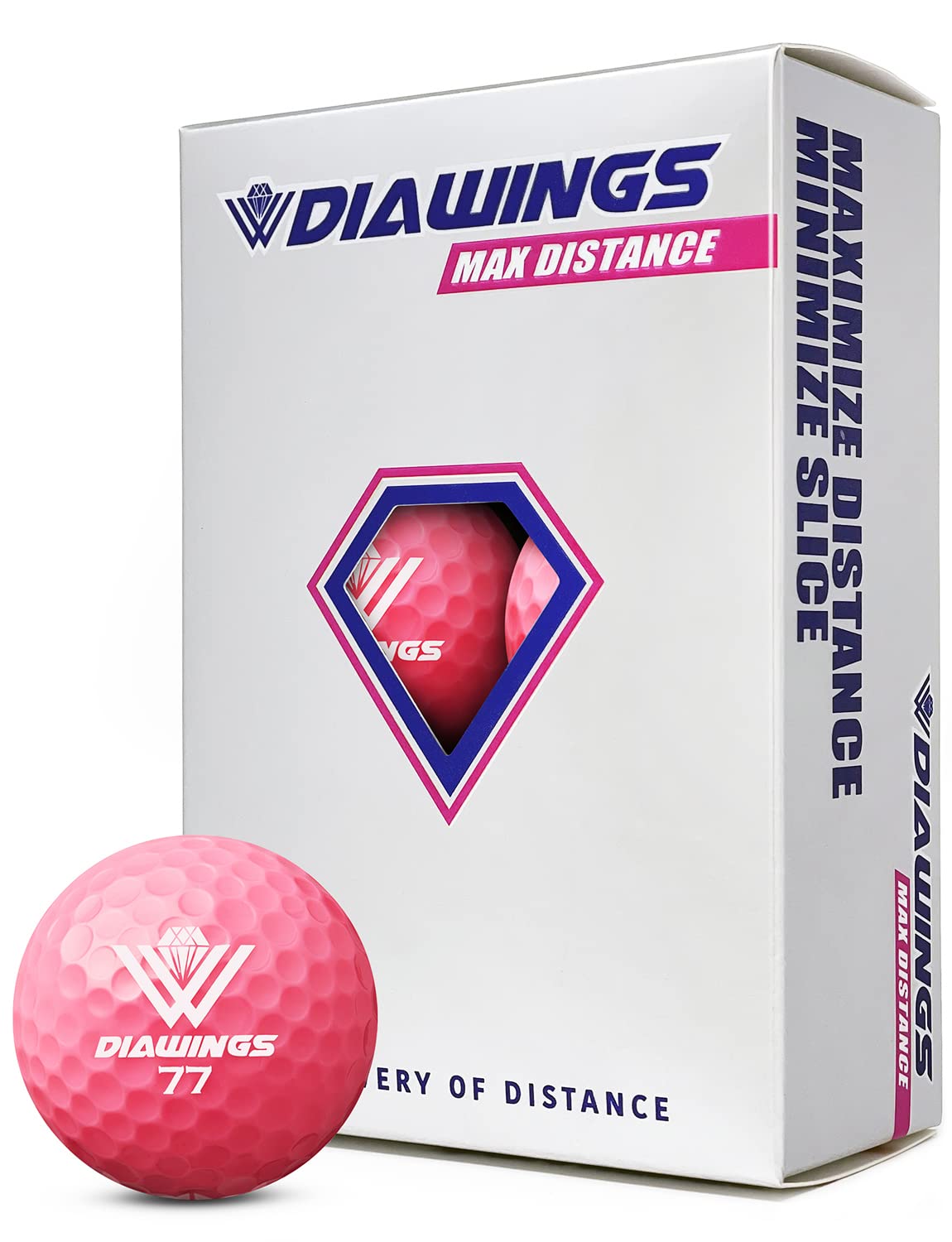 Diawings Max Distance golf balls pack ready for practice and travel.