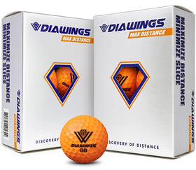 Diawings Max Distance pack front view showing the 12-ball set for slower swing speeds