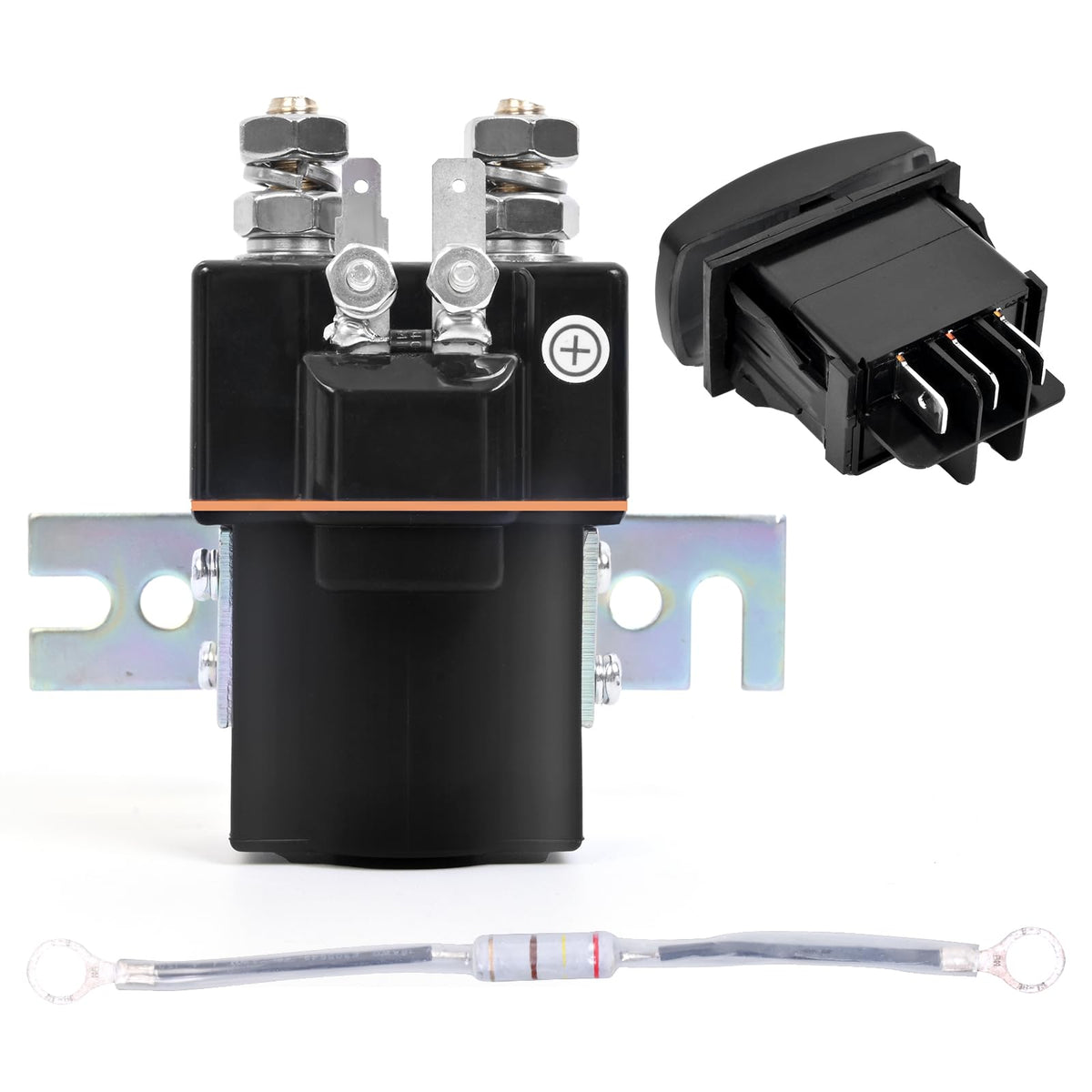 DingRan 48V solenoid kit front view for Club Car DS, easy upgrade.