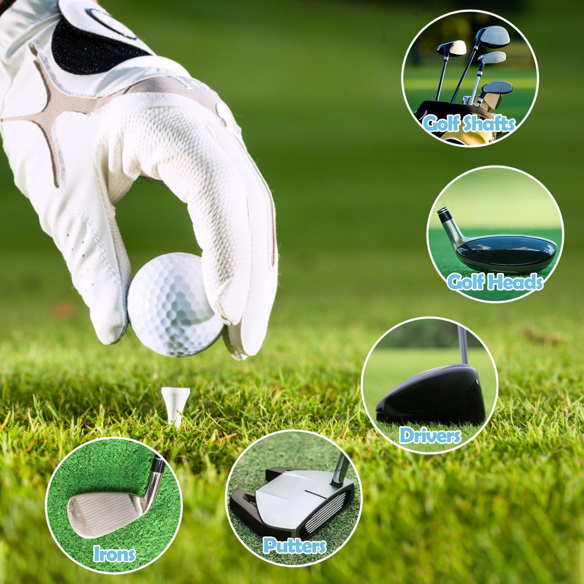 DINGSEN epoxy cures to a clear waterproof finish on a golf club