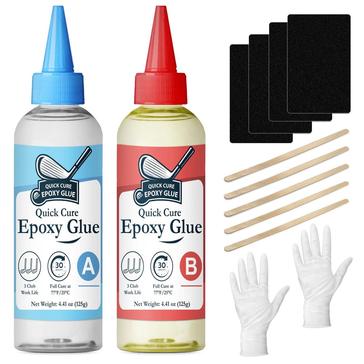 DINGSEN golf epoxy bottle with mixing tools for quick, durable club repairs