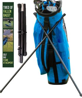 Diochey golf bag stand attachment with foldable legs for easy transport and storage