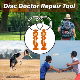 Disc Doctor repair tool loop attachment clips onto any disc golf bag securely.