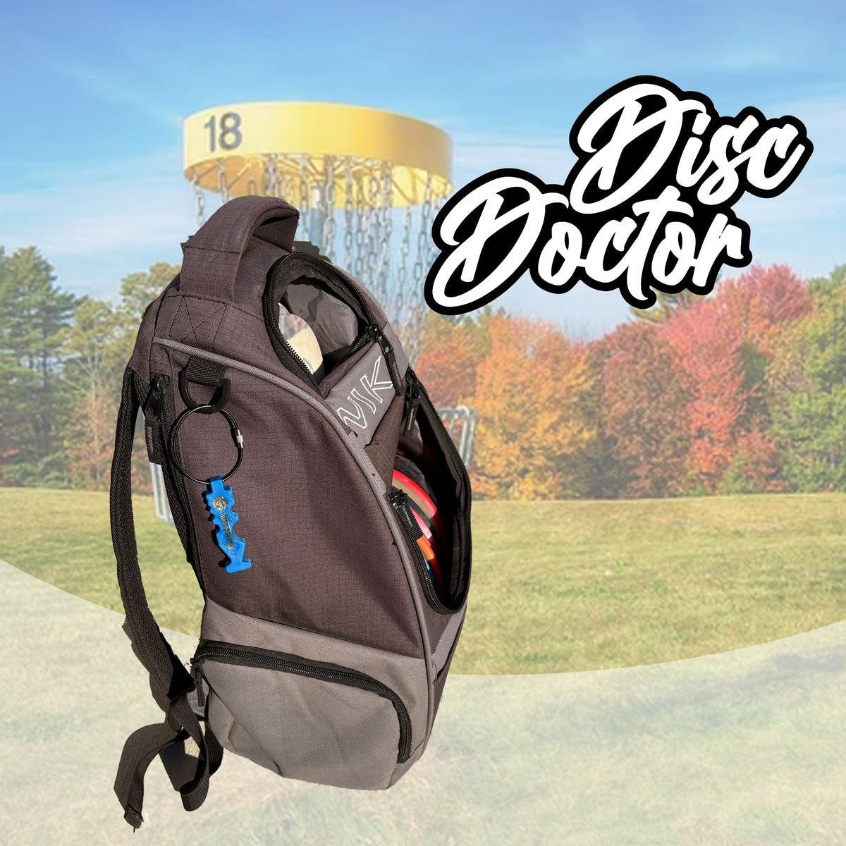 Disc Doctor repair tool compact size fits in your disc golf bag.
