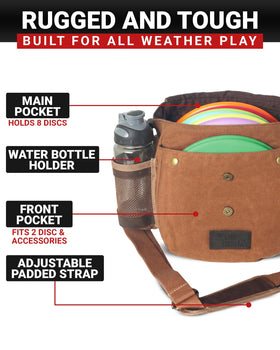 Disc Living bag holds 8 to 10 discs for streamlined rounds.