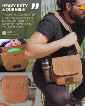 Compact profile for easy transport on rounds and warmups.