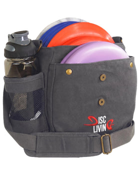 Disc Living disc golf bag with compact profile for quick rounds and easy access.