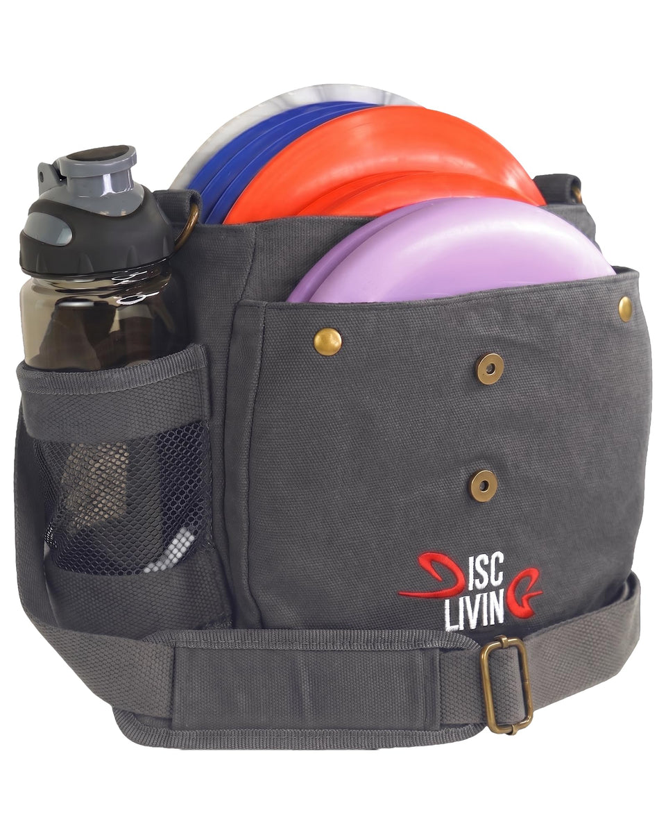 Disc Living disc golf bag with compact profile for quick rounds and easy access.
