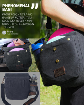 Disc Living The ORIGINAL bag belt-loop keeps essentials secure.