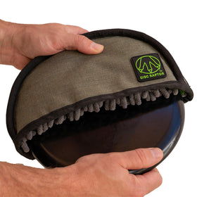 Disc Raptor Mercury Moss-Gray shows microfiber interior for quick cleaning
