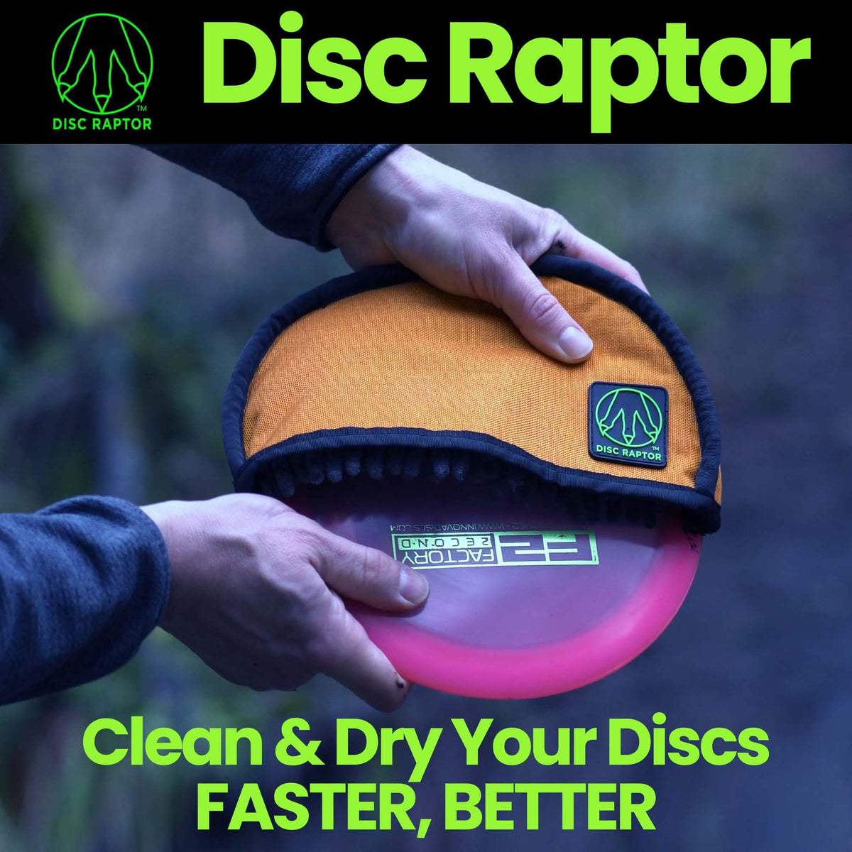 Disc Raptor exterior shows water-resistant nylon for lasting durability.