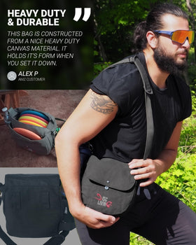 Disc Living belt loop attachment provides secure carry during rounds.