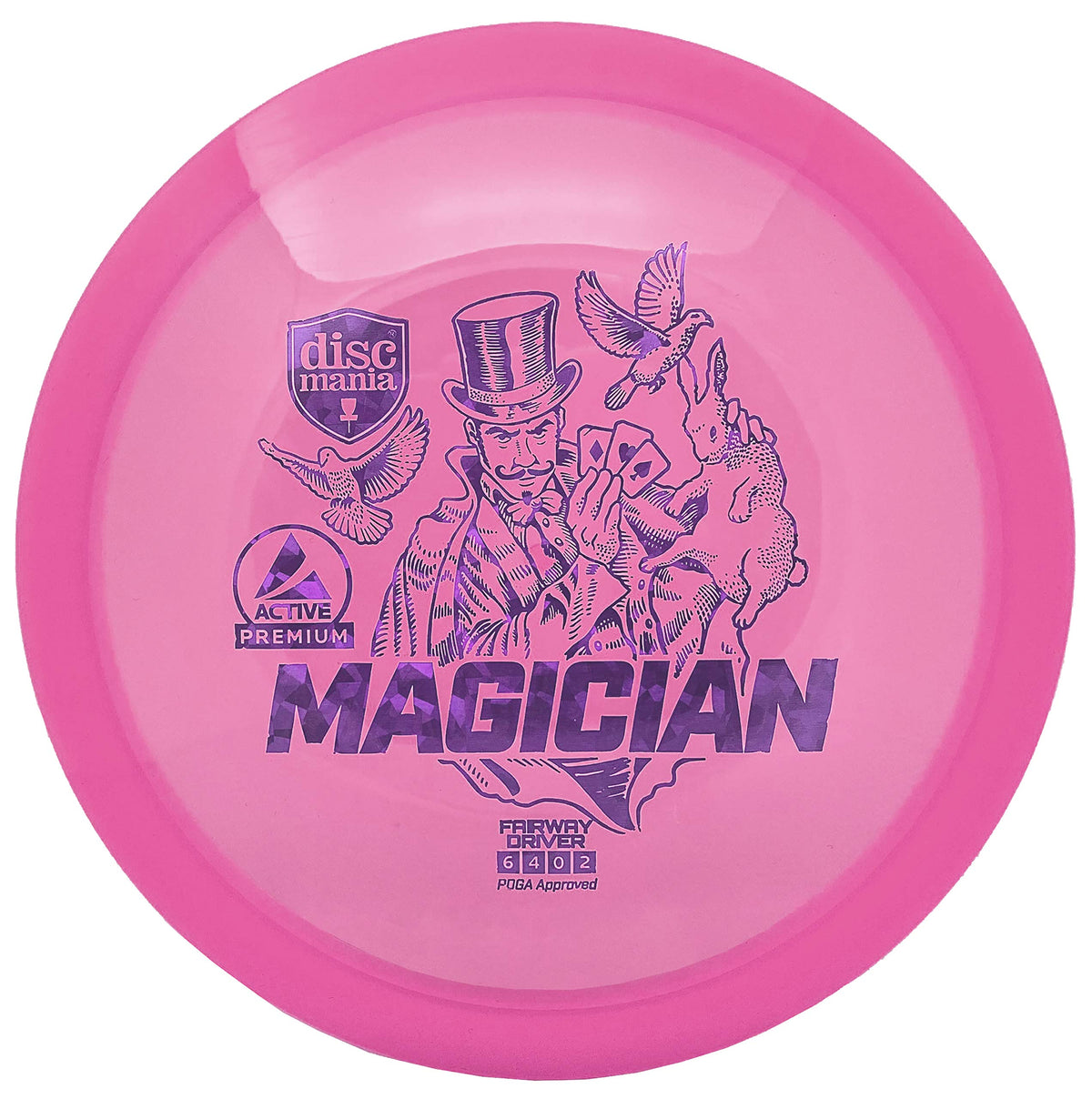 Discmania Magician executing a controlled hyzer line