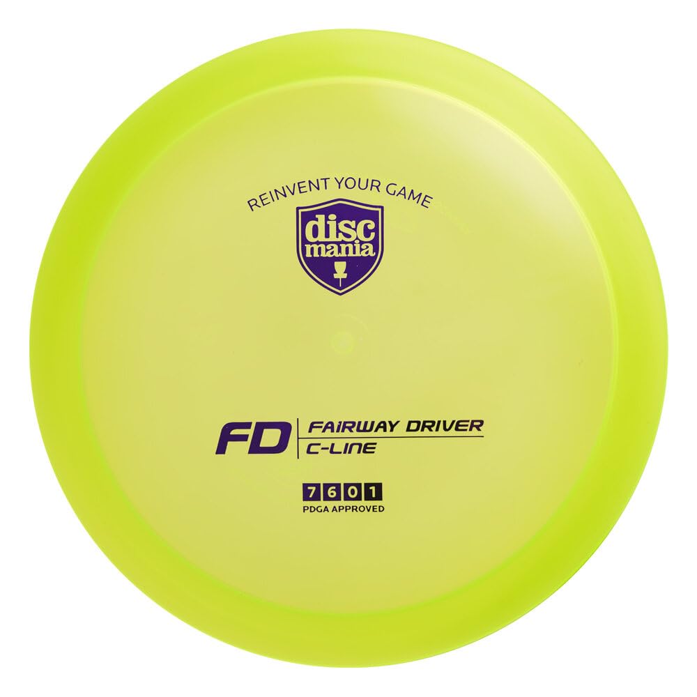 Discmania C-Line FD in yellow demonstrates straight flight and reliable control on fairway drives