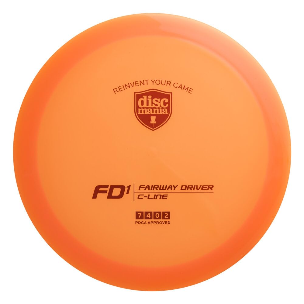 Discmania C-Line FD1 fairway driver in orange for precise shots in windy conditions
