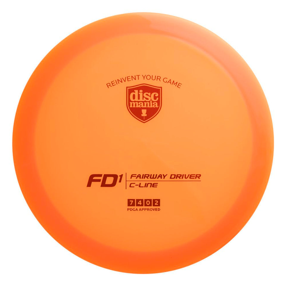 Discmania C-Line FD1 fairway driver in orange for precise shots in windy conditions