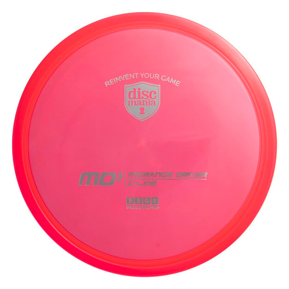 Discmania C-Line MD3 midrange red in premium plastic for reliable flights.