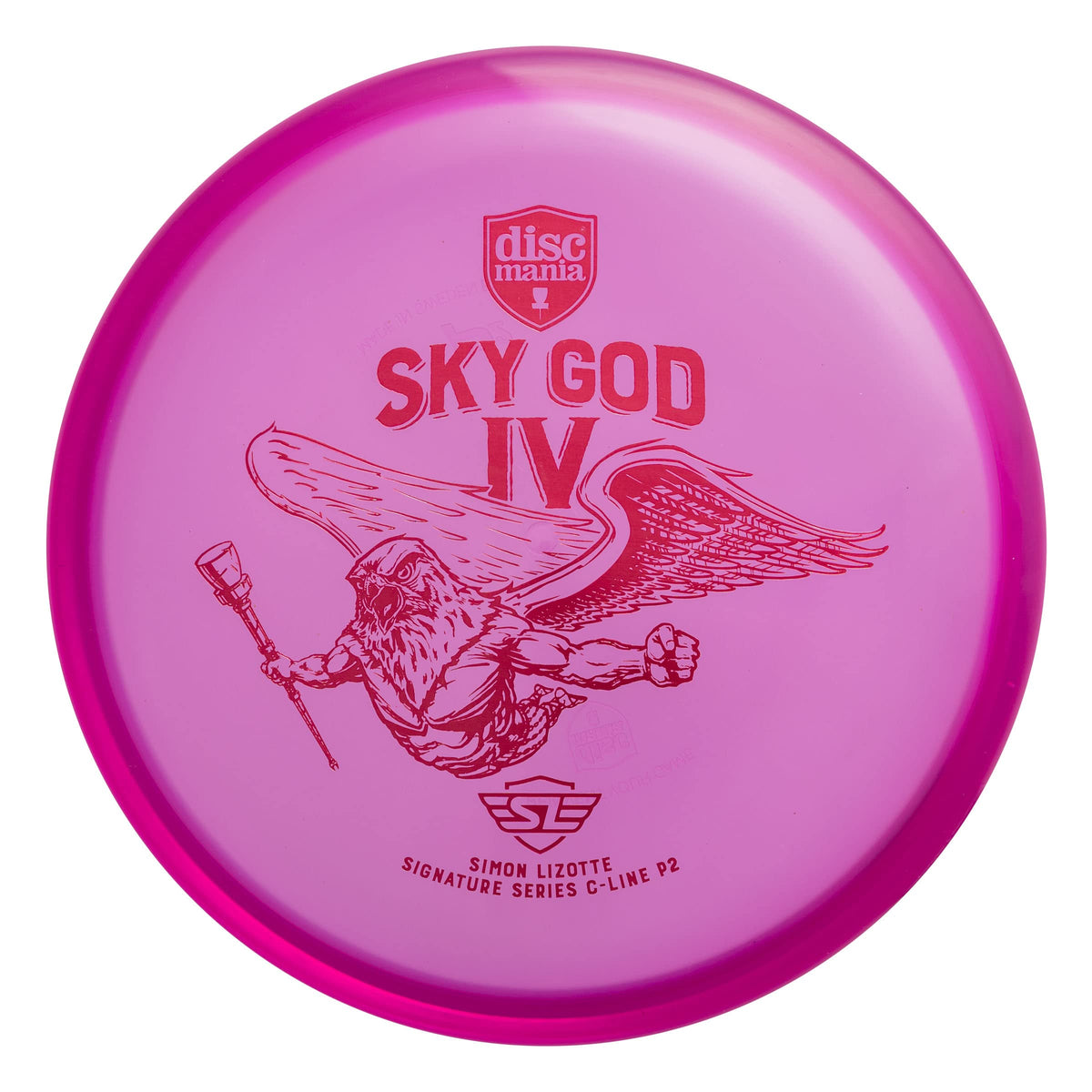 Discmania C-Line P2 Sky God 4 putter grip close-up emphasizes comfortable hand feel