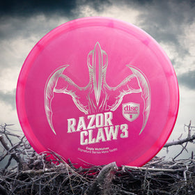 Discmania Eagle McMahon Meta Tactic Razor Claw 3 forehand shot excels in windy tee shots.