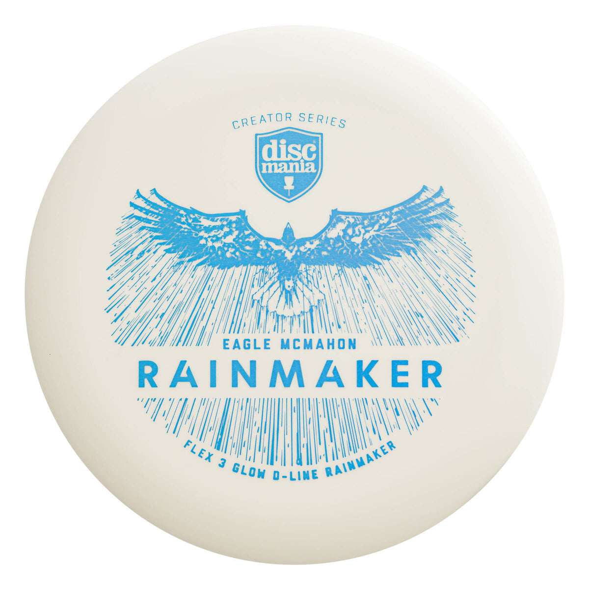 Discmania Eagle McMahon Rainmaker Glow demonstrates smooth release toward basket.