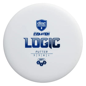 Discmania Evolution Exo Soft Logic putter front view for precise, comfortable putting.