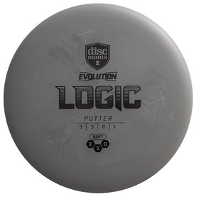 Discmania Logic grip closeup shows ergonomic low-profile design for varied hand sizes.